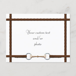 Carte Postale Mors Snaffle & Rênes Lacées Photo de Cheval Person