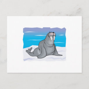 Carte Postale morse heureux adorable