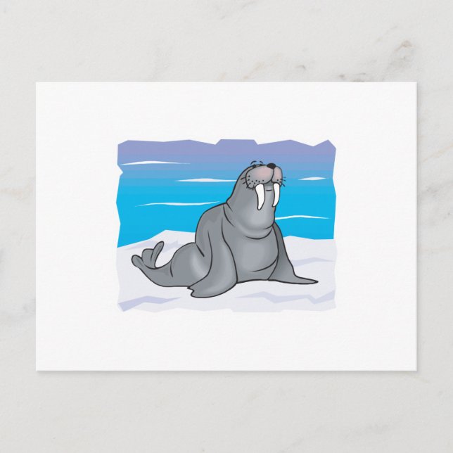 Carte Postale morse heureux adorable (Devant)