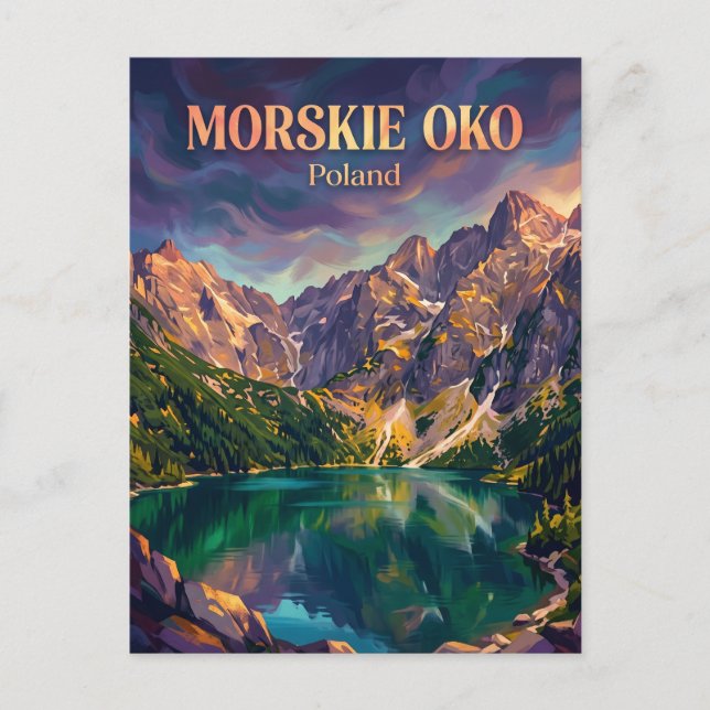 Carte Postale Morskie Oko Pologne (Devant)