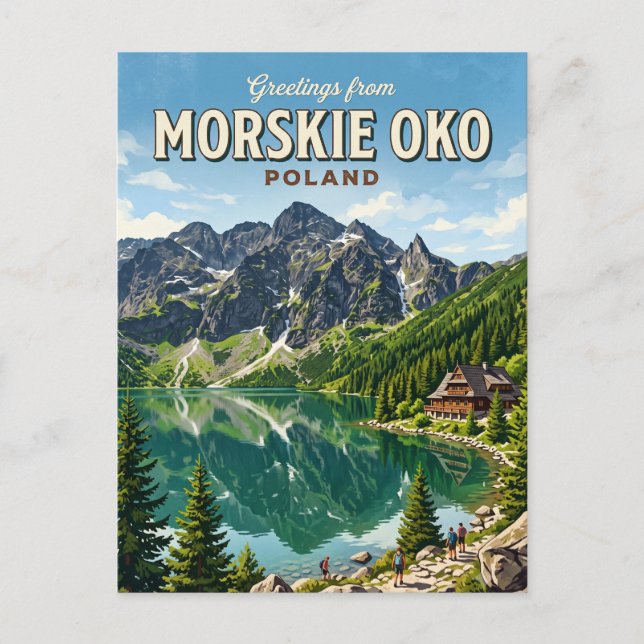 Carte Postale Morskie Oko Pologne (Devant)