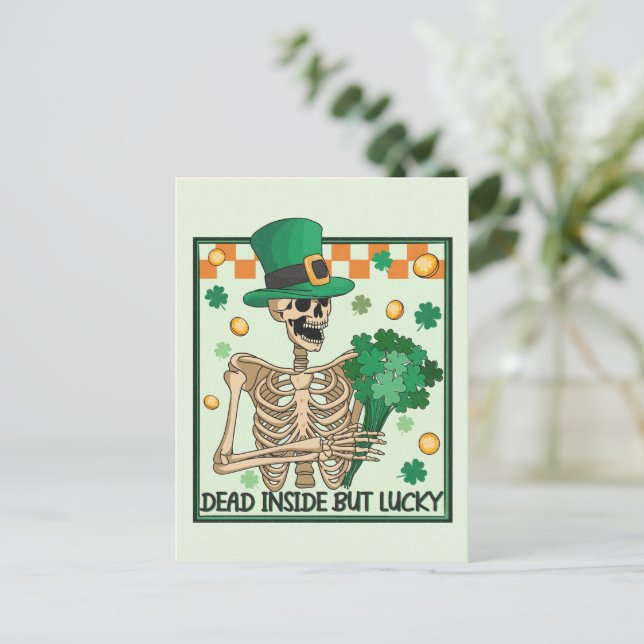 Carte Postale Mort À L'Intérieur Mais Lucky St patrick (Debout devant)
