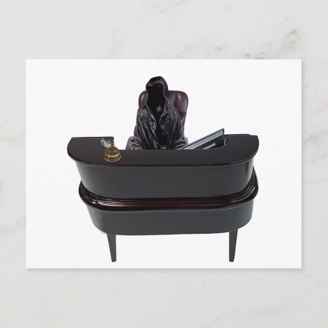 Carte Postale Mort à un bureau de réception de service avec un o (Devant)