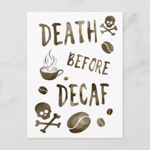 Carte Postale mort avant decaf bokeh