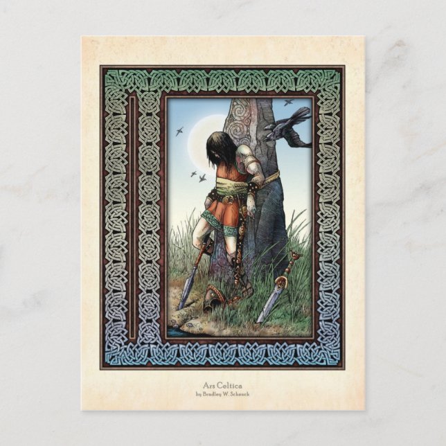 Carte postale "Mort de Cuchulainn" (Devant)