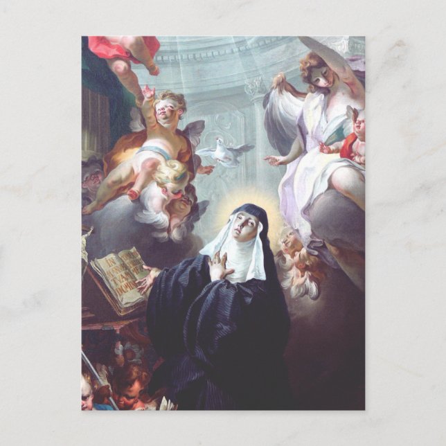 Carte Postale Mort de Sainte Scholastique (Devant)