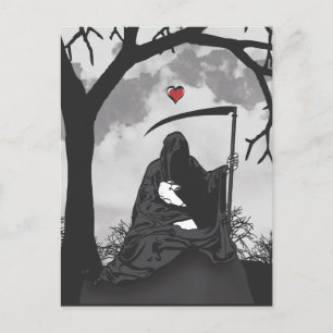 CARTE POSTALE MORT ET SON BUNNY