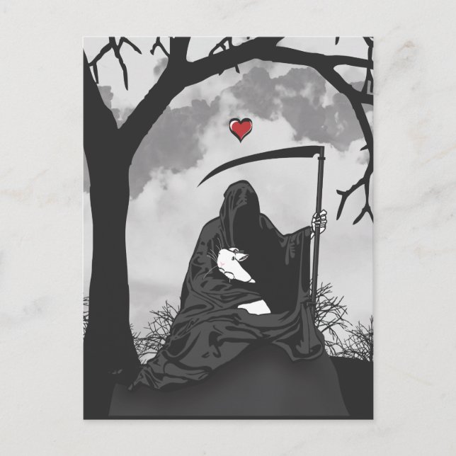 CARTE POSTALE MORT ET SON BUNNY (Devant)