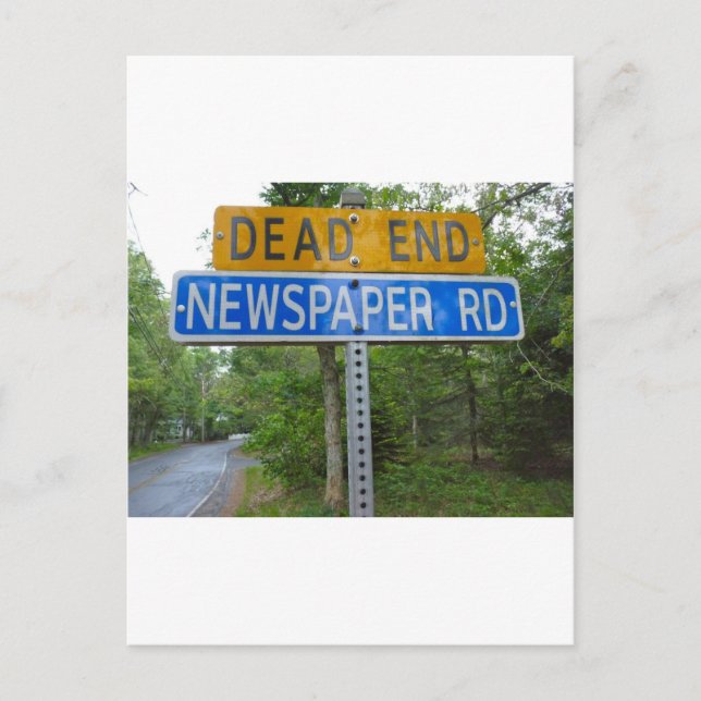 CARTE POSTALE MORT FIN DE LA ROUTE DU JOURNAL (Devant)