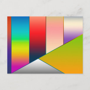 Carte Postale MOSAIC rayures triangles couleur II + vos idées