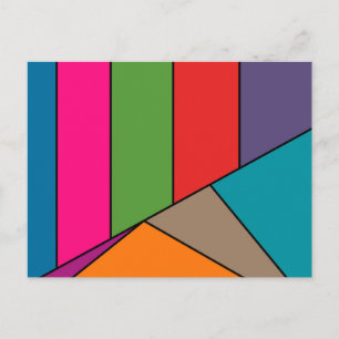 Carte Postale MOSAIC rayures triangles couleur III + vos idées