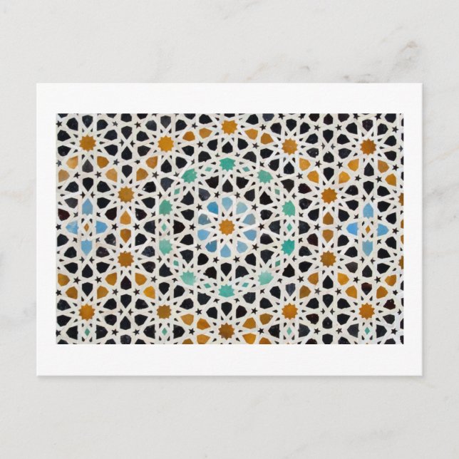 Carte Postale Mosaic (Zellij) Détail, Fes, Maroc (Devant)