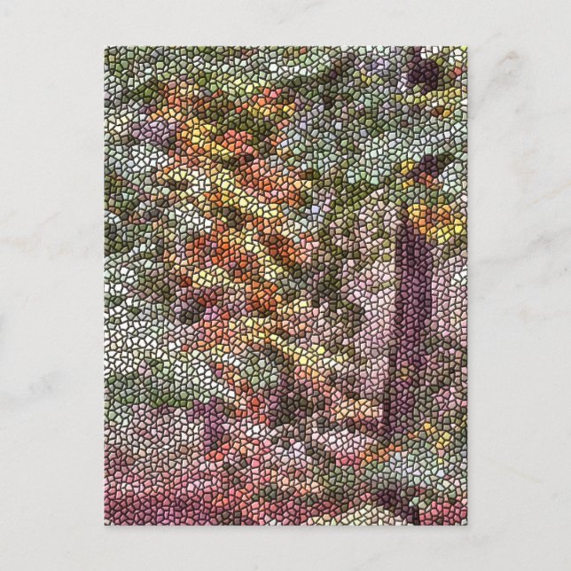 CARTE POSTALE MOSAÏQUE ARBRE (Devant)