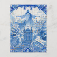 Mosaïque bleue de jésus, Portugal
