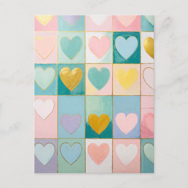 Carte Postale Mosaïque d'affection (Devant)