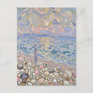 Carte Postale Mosaïque de coquillages Plage Horizon Glow