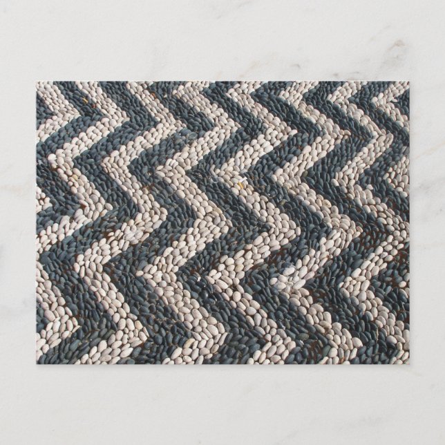 Carte Postale Mosaïque de galets noirs et blancs en GRÈCE (Devant)
