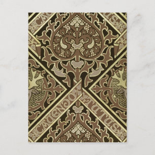 Carte Postale Mosaïque ecclésiastique motif de papier peint