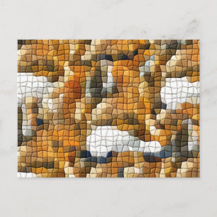 CARTE POSTALE MOSAÏQUE FOX