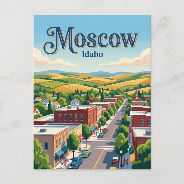 Carte Postale Moscou Idaho (Devant)