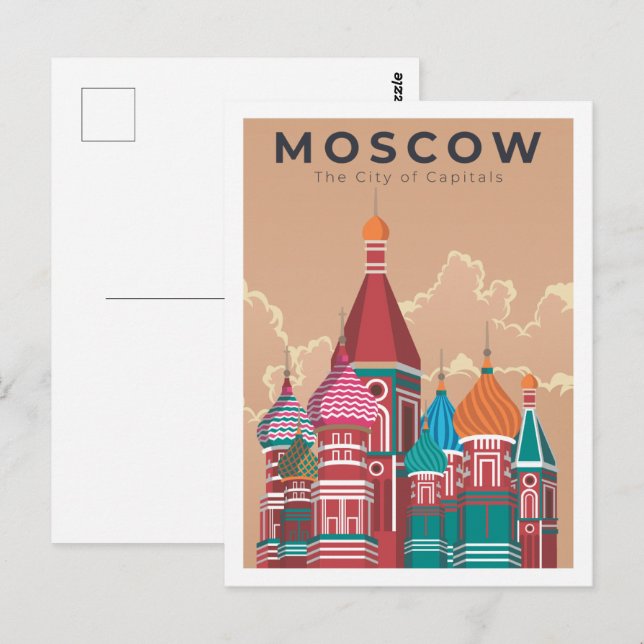 Carte Postale Moscou Russie Lieu de voyage célèbre (Devant / Derrière)