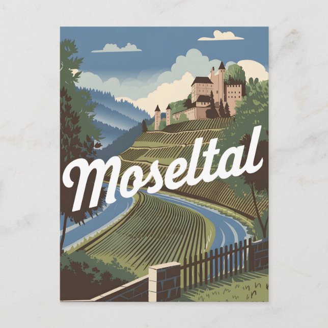 Carte Postale Moseltal Moselle Valley vintage (Devant)