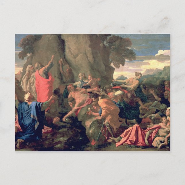 Carte Postale Moses Striking Water from the Rock, 1649 (Devant)