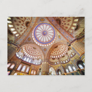 Carte Postale Mosquée Bleue Intérieur à Istanbul