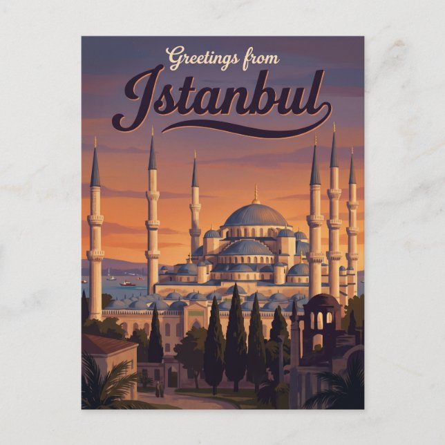 Carte Postale Mosquée Bleue Turquie (Devant)