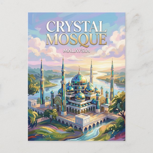 Carte Postale Mosquée de cristal Malaisie (Devant)