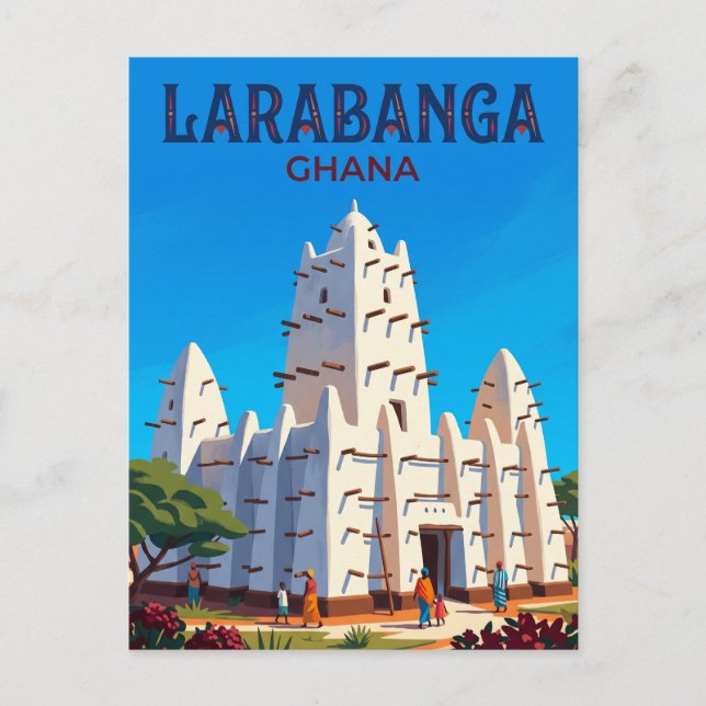 Carte Postale Mosquée de Larabanga Ghana (Devant)