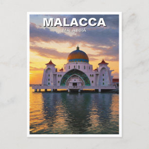 Carte Postale Mosquée du détroit de Malacca Malaisie