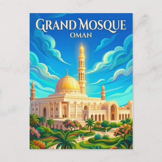 Carte Postale Mosquée du Sultan Qaboos Oman (Devant)