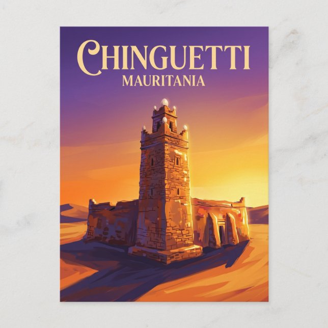 Carte Postale Mosquée du vendredi Mauritanie (Devant)
