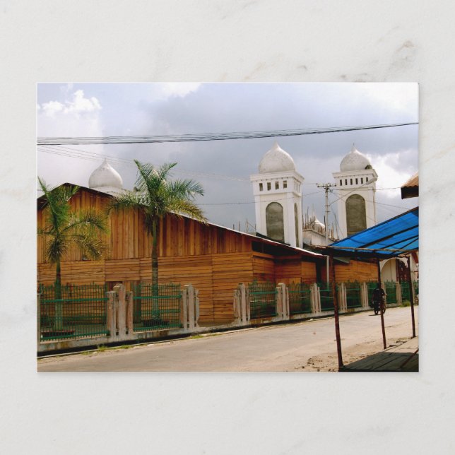 Carte Postale Mosquée en Kumai, Kalimantan (Devant)