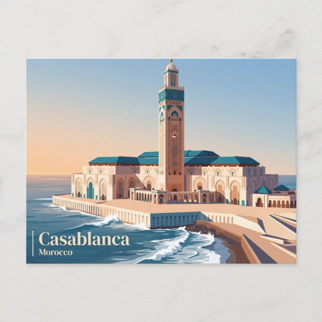 Carte Postale Mosquée Hassan II Maroc (Devant)