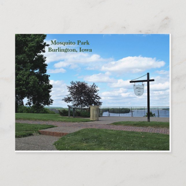 Carte Postale Mosquito Park, Burlington, Iowa (Devant)