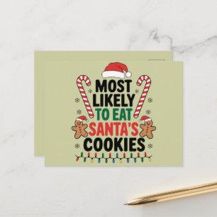 Carte Postale Most Likely To Eat Santas