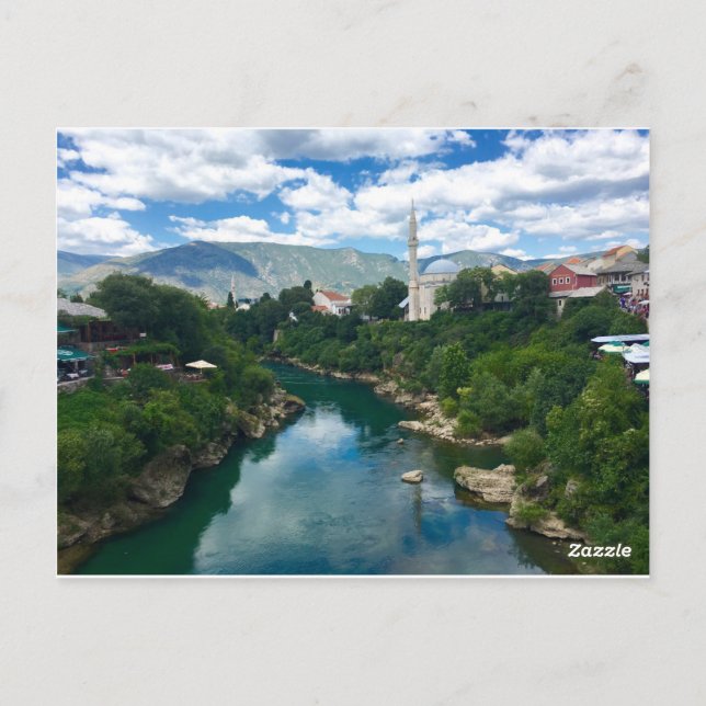Carte postale Mostar, Bosnie-Herzégovine (Dos)