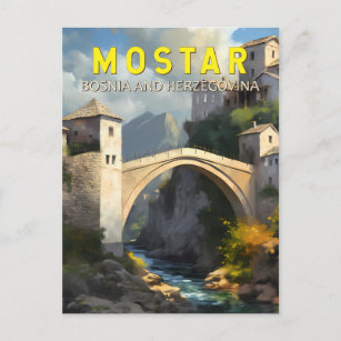 Carte Postale Mostar Stari La plupart des voyages peinture à l'h