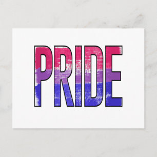 Carte Postale Mot Bisexuel Fier