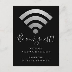 Carte Postale Mot de passe Wifi et réseau personnalisé