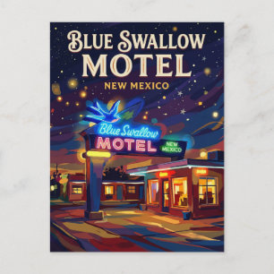 Carte Postale Motel Blue Swallow USA