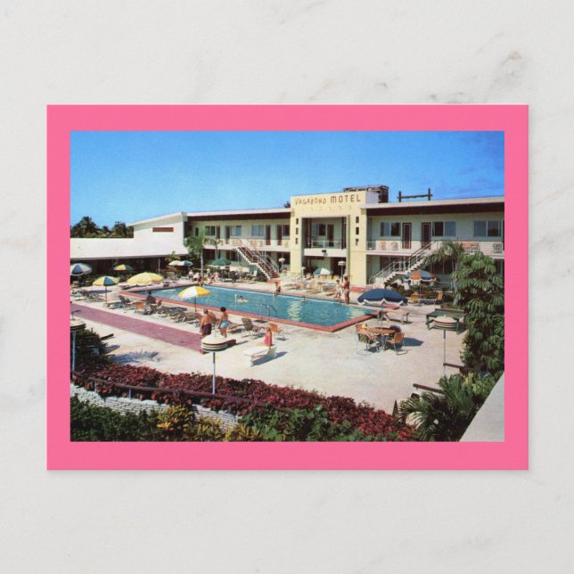 Carte Postale Motel Vagabond, Miami, Floride (Devant)