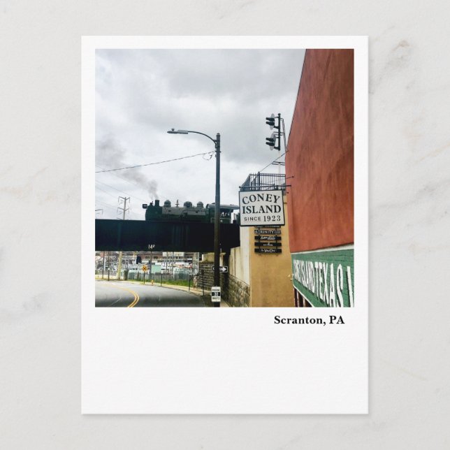 Carte Postale Moteur À Vapeur Scranton PA Postcard Au-Dessus De  (Devant)