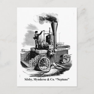 Carte Postale Moteur de feu Silsby Mynderse & Co. "Neptune"