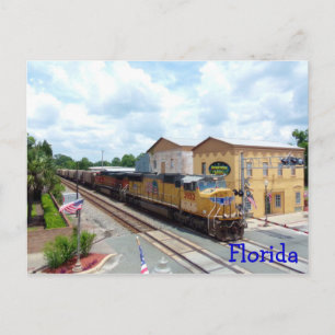 Carte Postale Moteur de train jaune Union Pacifique