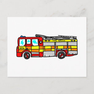 Carte Postale Moteur d'incendie