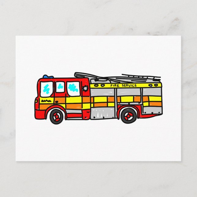 Carte Postale Moteur d'incendie (Devant)