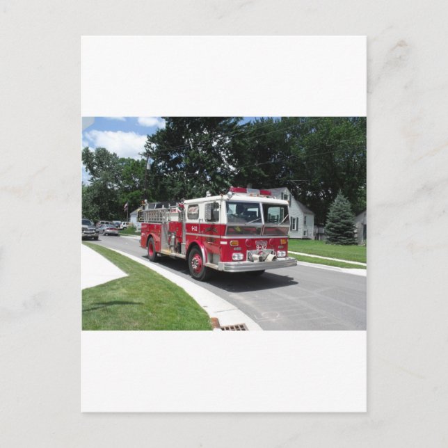 Carte Postale moteur d'incendie (Devant)